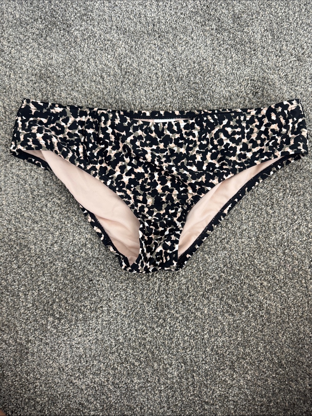 Target Black and Beige Leopard Print Bikini Bottom